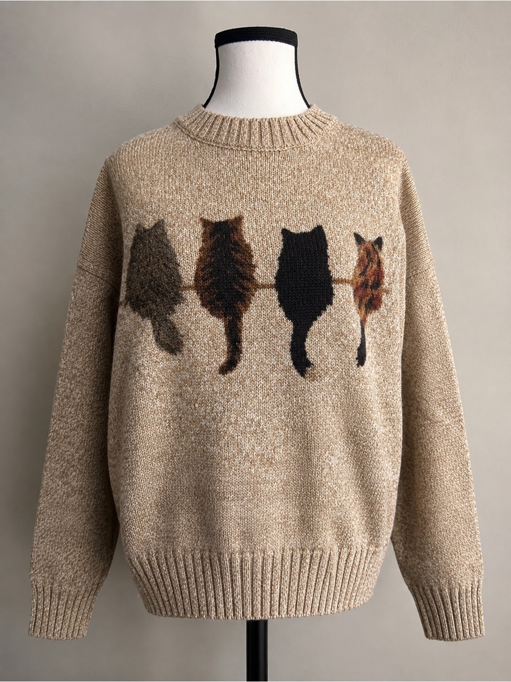 Cozy Cat Silhouette Sweater - Picture 2 of 6